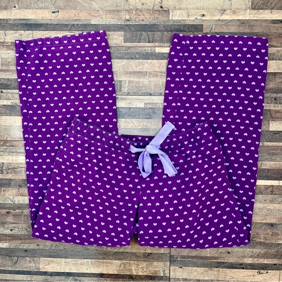 Old Navy Intimates Heart Print Sleep Pajama Pants Purple Sz M - Picture 16 of 16